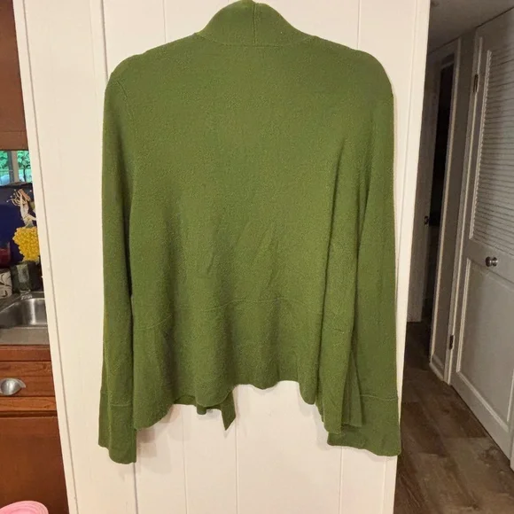 Eileen Fisher - Green Cardigan - Size Large - Picture 2 of 5